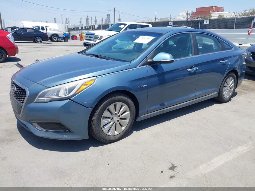 Vin: kmhe24l19ga012093, lot: 45795023, hyundai sonata hybrid se 20162