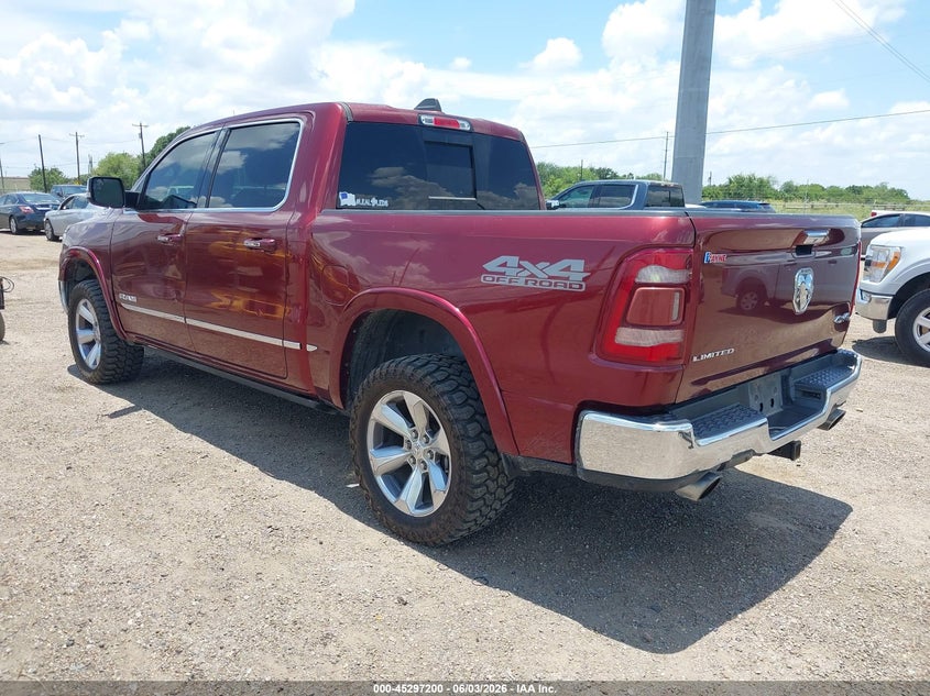 Vin: 1c6srfht8ln208125, lot: 45795056, ram 1500 limited  4x4 5'7 box 20203