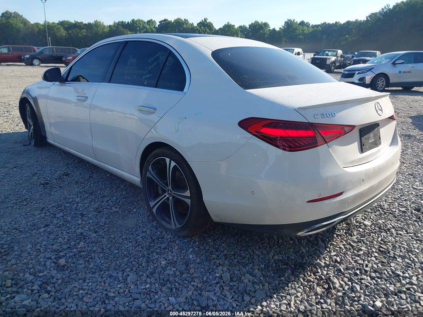 Vin: w1kaf4gb0pr125108, lot: 45795134, mercedes-benz c 300 sedan 20233