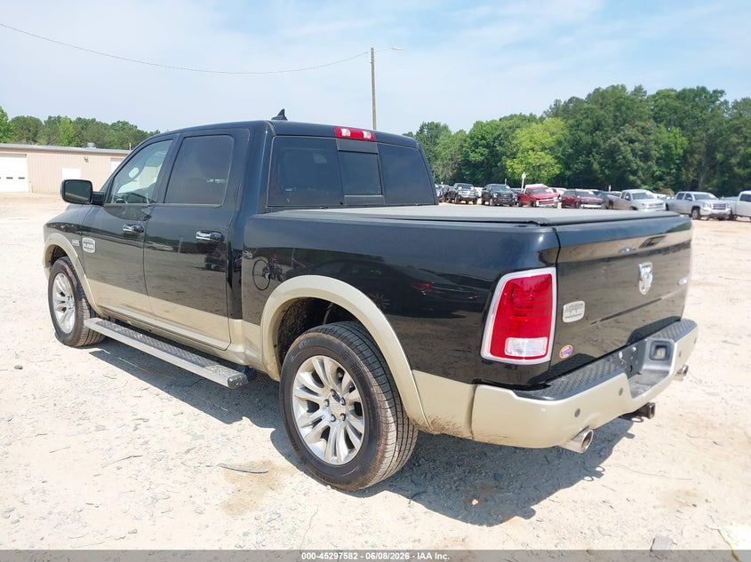 Vin: 1c6rr7pt2ds595389, lot: 45795438, ram 1500 laramie longhorn edition 20133