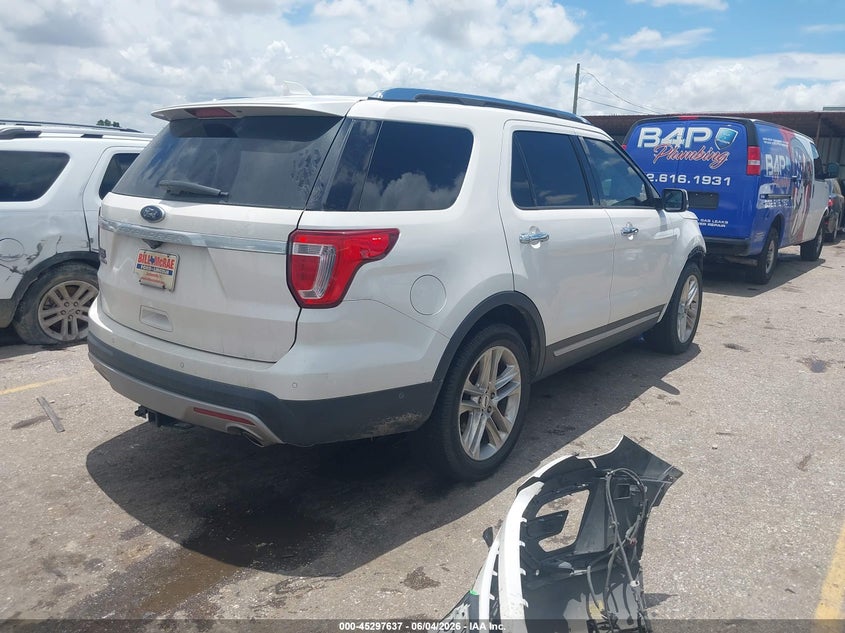 Vin: 1fm5k7f80hgd86620, lot: 45795493, ford explorer limited 20174