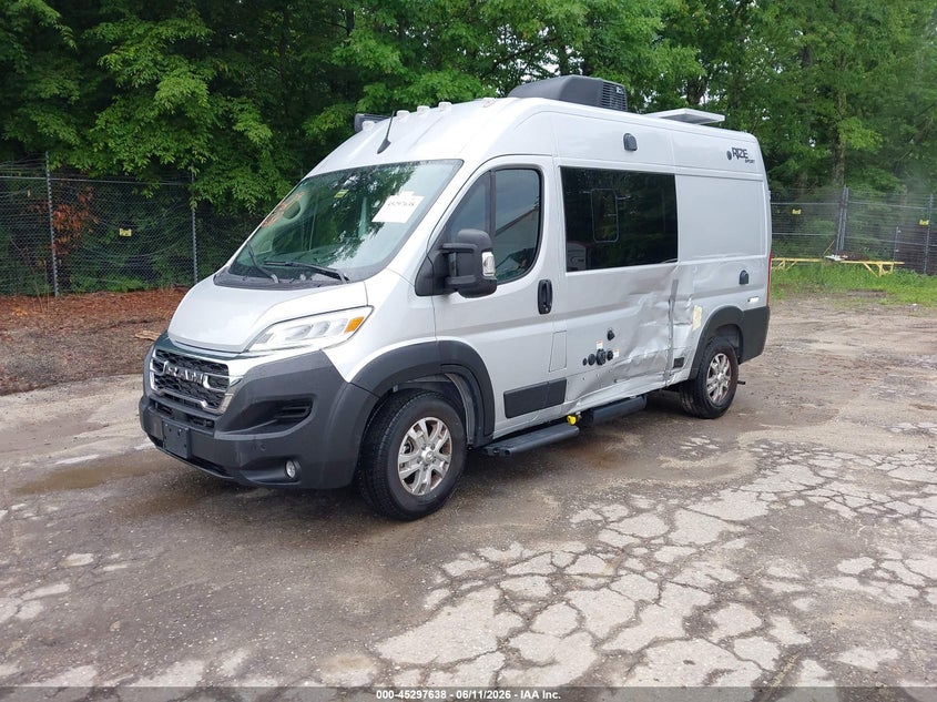 Vin: 3c6lrvbg3se547100, lot: 45795494, ram promaster 1500 slt+  high roof 136 wb 20252
