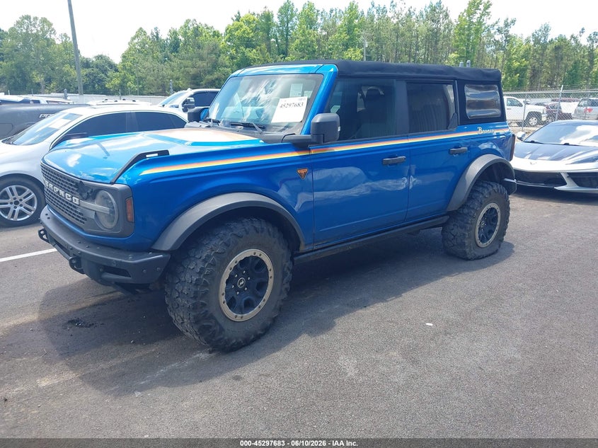 2021 FORD BRONCO 2.7L V-6 DI, DOHC, V(VIN: 1FMEE5BP7MLA96401