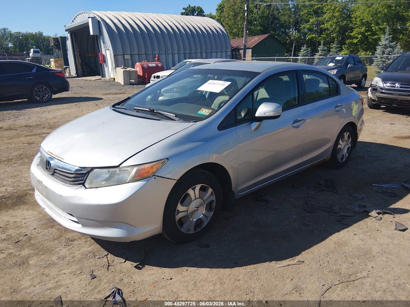 Vin: jhmfb4f3xcs003430, lot: 45795581, honda civic hybrid 20122