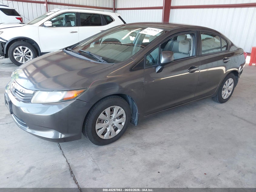 Vin: 19xfb2f51ce364782, lot: 45795719, honda civic lx 20122