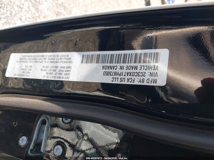 2023 Dodge Charger Police VIN: 2C3CDXAT1PH673053 Lot: 45297872