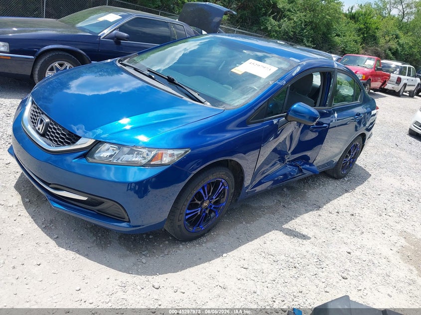2015 Honda Civic 1.8 Lx blue Lot 111045297973 Vin 19XFB2E51FE041838