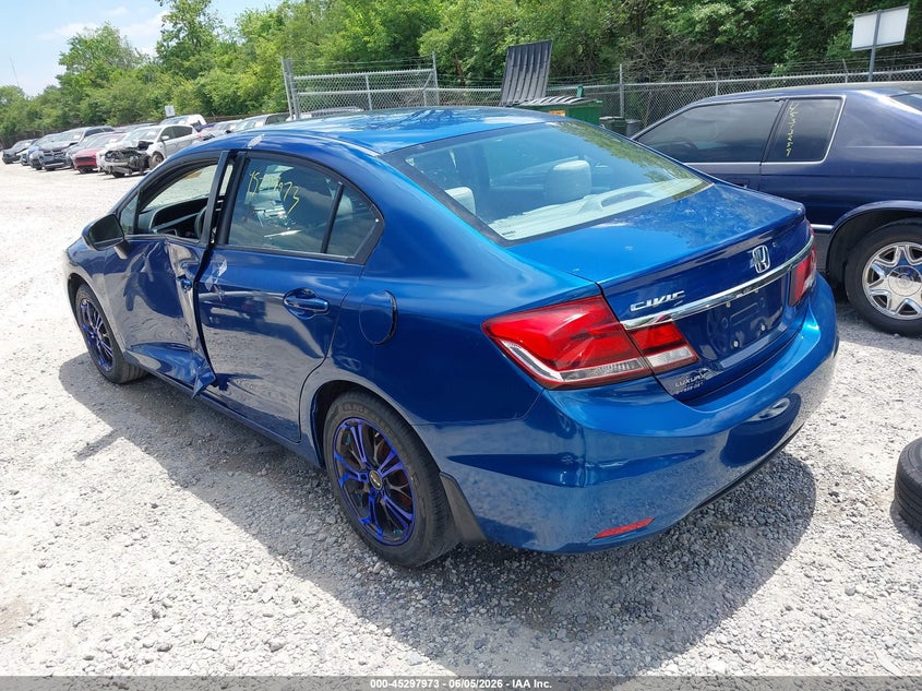 2015 Honda Civic 1.8 Lx blue Lot 111045297973 Vin 19XFB2E51FE041838
