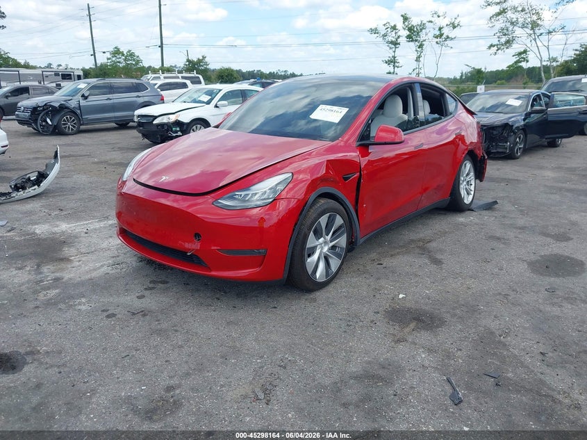Vin: 5yjygdee7mf075957, lot: 45796020, tesla model y long range dual motor all-wheel drive 20212