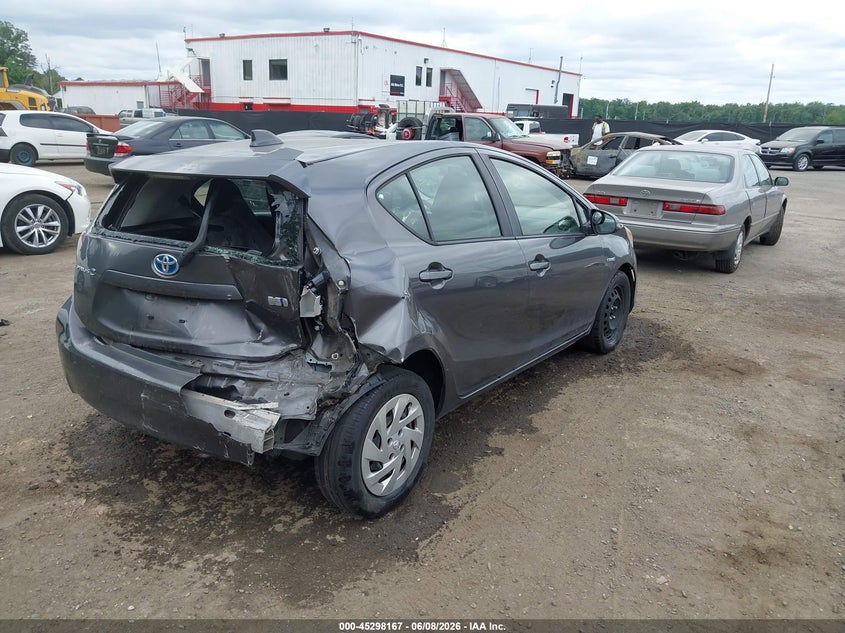Vin: jtdkdtb34f1101888, lot: 45796022, toyota prius c two 20154