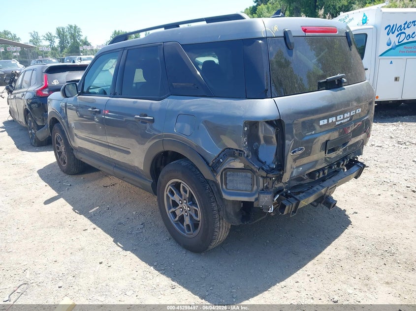 Vin: 3fmcr9b64nrd94565, lot: 45796353, ford bronco sport big bend 20223