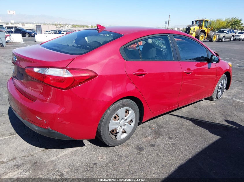 Vin: knafk4a61g5567164, lot: 45796592, kia forte lx 20164