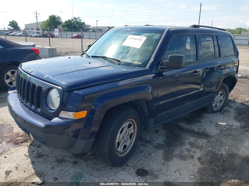 Vin: 1c4njpbb1fd398265, lot: 45796637, jeep patriot sport 20152