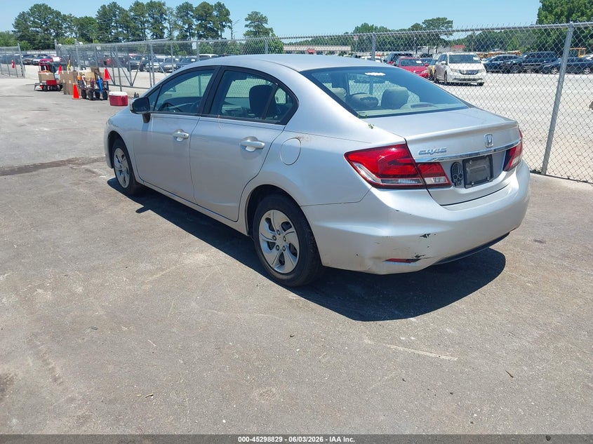 Vin: 19xfb2f55ee077965, lot: 45796685, honda civic lx 20143