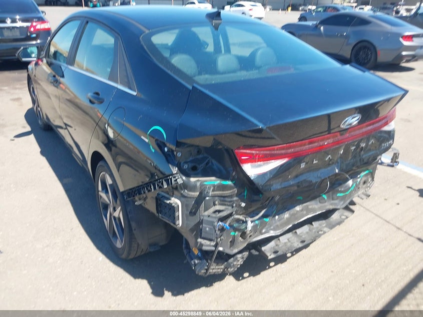 Vin: kmhln4ajxpu080743, lot: 45796705, hyundai elantra hybrid limited 20233