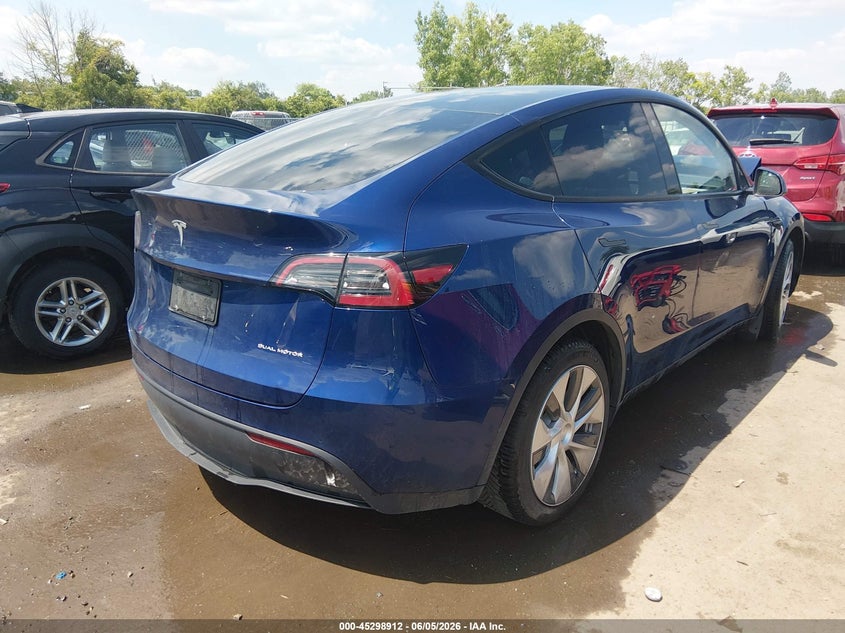 Vin: 5yjygaee8mf278919, lot: 45796768, tesla model y long range dual motor all-wheel drive 20214