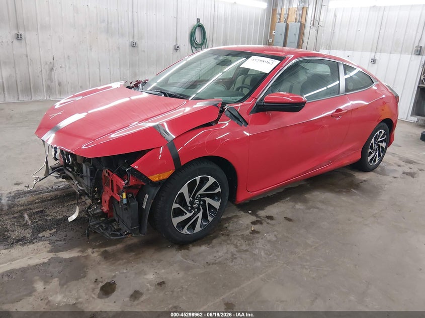 2017 Honda Civic, Удар спереди, IAAI, VIN 2HGFC4B52HH310810 — фото 2