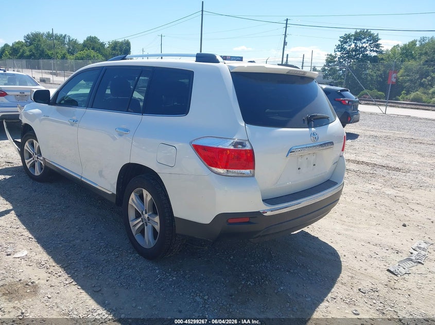 Vin: 5tddk3eh1ds228331, lot: 45797123, toyota highlander limited v6 20133