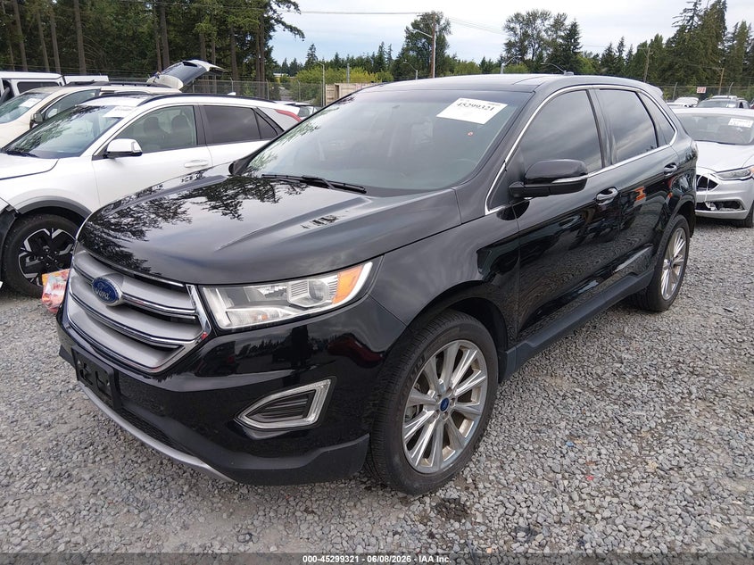 Vin: 2fmpk4k90hbc45740, lot: 45797177, ford edge titanium 20172