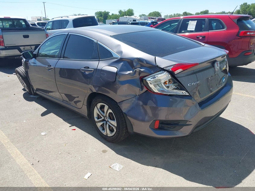 Vin: 19xfc2f55ge012968, lot: 45797218, honda civic lx 20163