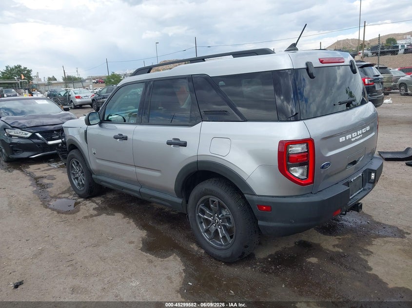 Vin: 3fmcr9b61nrd26014, lot: 45797438, ford bronco sport big bend 20223