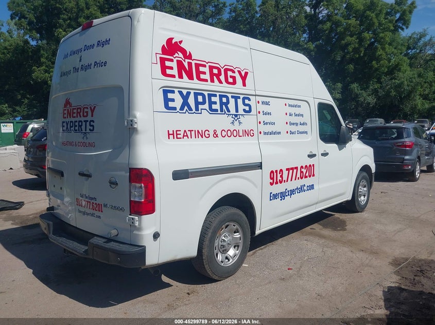 Vin: 1n6bf0ly8kn810228, lot: 45797645, nissan nv cargo nv2500 hd sv v6 20194