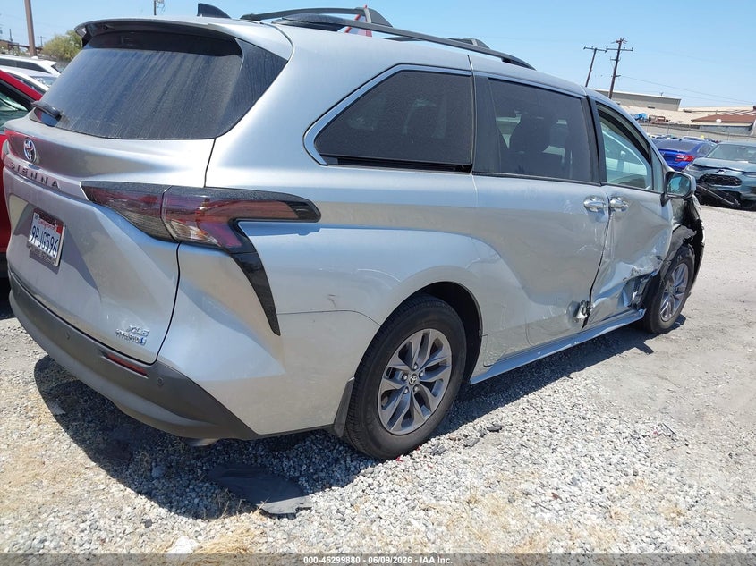 Vin: 5tdyrkec7rs218860, lot: 45797736, toyota sienna xle 20244