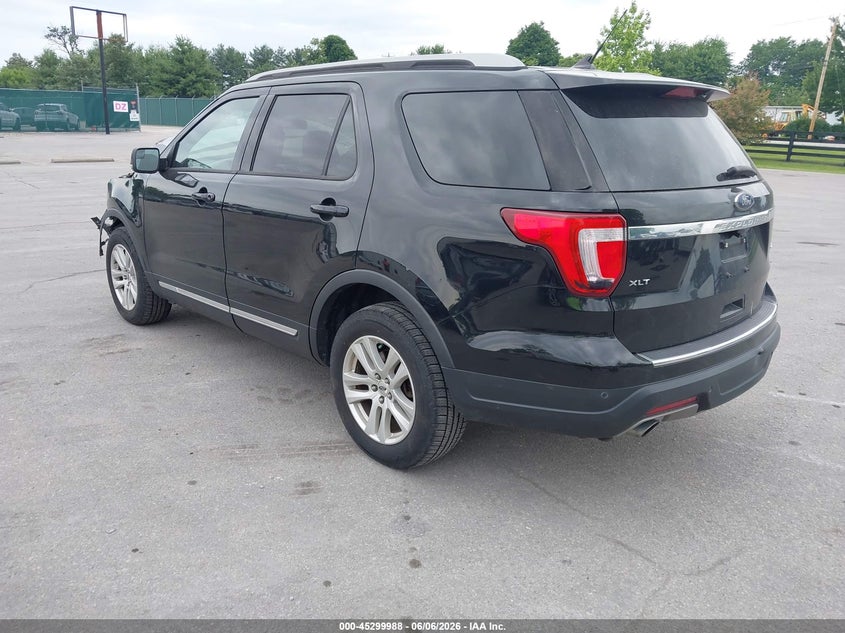 Vin: 1fm5k8d89jgc16836, lot: 45797851, ford explorer xlt 20183