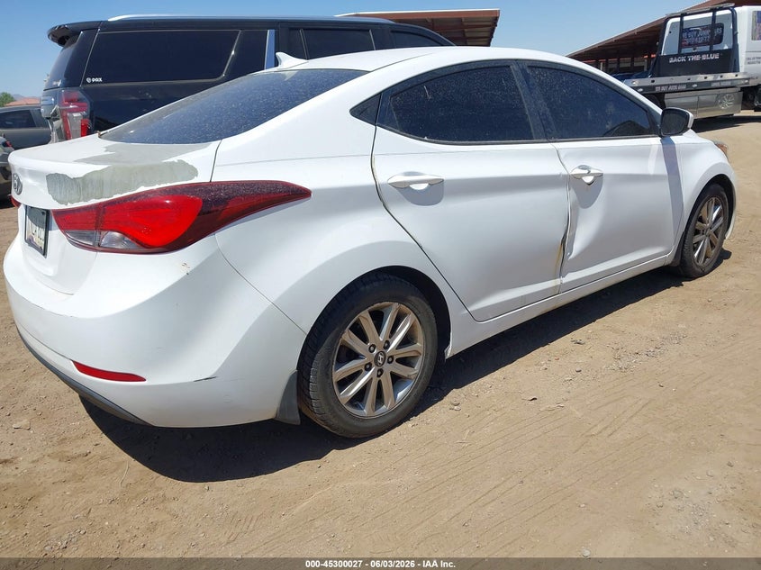 Vin: 5npdh4ae7fh560198, lot: 45797890, hyundai elantra se 20154