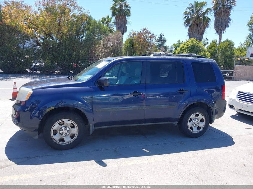 2013 Honda Pilot Lx VIN: 5FNYF3H21DB009936 Lot: 45300168