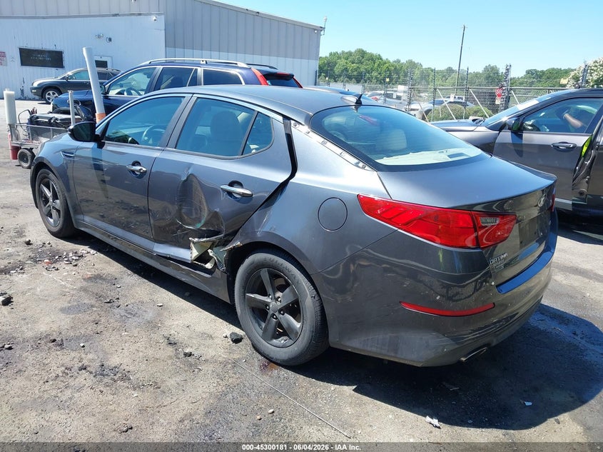 Vin: knagm4a78f5623932, lot: 45798044, kia optima lx 20153