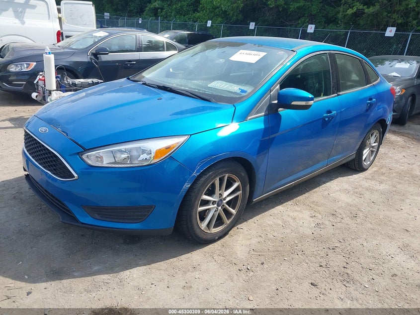 Vin: 1fadp3f23gl357503, lot: 45798172, ford focus se 20162