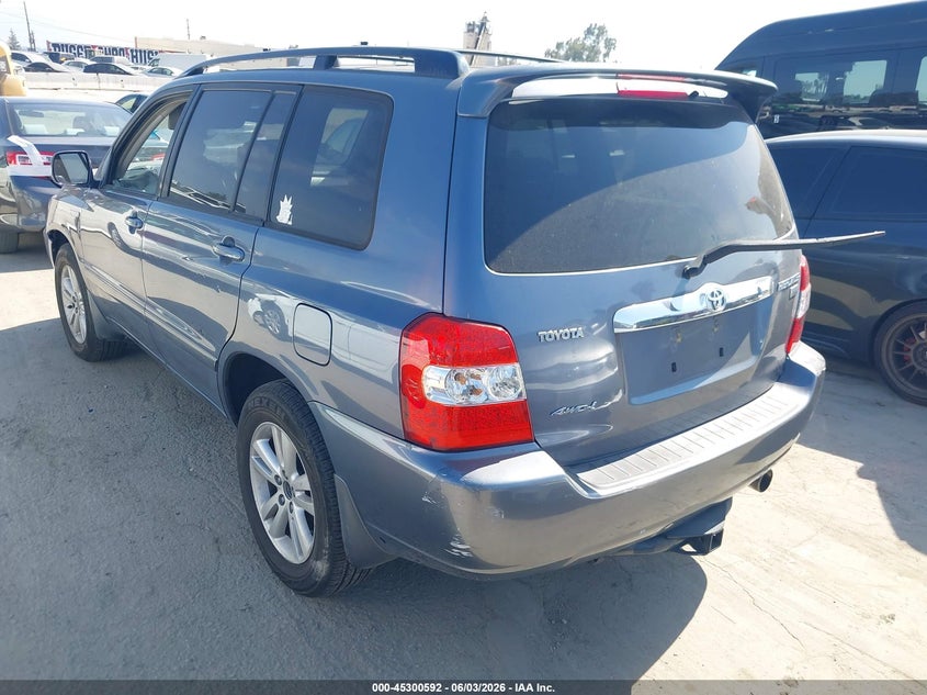 2007 Toyota Highlander Hybrid Limited V6 VIN: JTEEW21A770043487 Lot: 45300592
