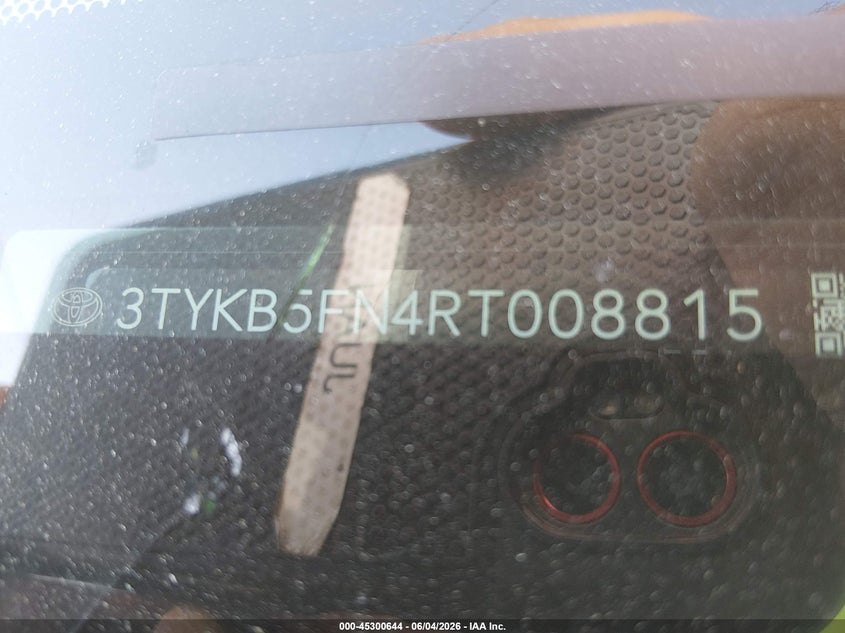 2024 Toyota Tacoma Sr5 VIN: 3TYKB5FN4RT008815 Lot: 45300644