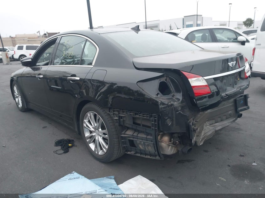 Vin: kmhgc4dd4du246456, lot: 45798644, hyundai genesis 3.8 20133