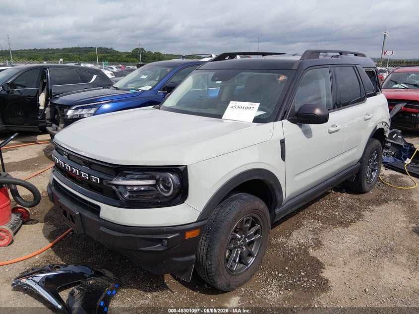 Vin: 3fmcr9c60nrd88406, lot: 45798960, ford bronco sport outer banks 20222