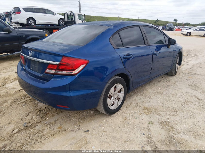 Vin: 19xfb2f58ee010907, lot: 45799069, honda civic lx 20144