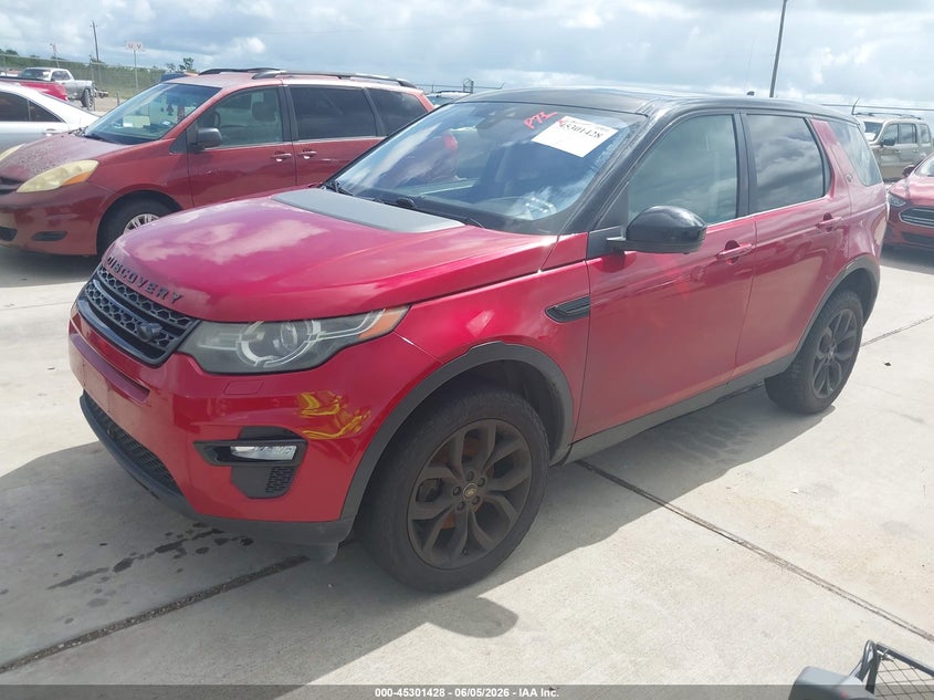 Vin: salcr2bg8gh587125, lot: 45799291, land rover discovery sport hse 20162