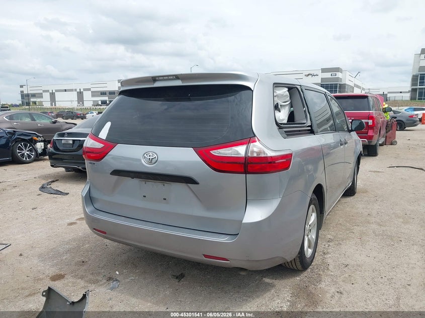 Vin: 5tdzk3dc6gs717470, lot: 45799404, toyota sienna l 7 passenger 20164