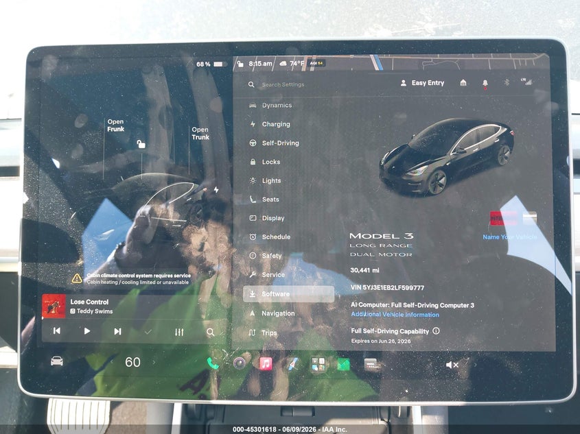 2020 Tesla Model 3 Long Range Dual Motor All-Wheel Drive VIN: 5YJ3E1EB2LF599777 Lot: 45301618