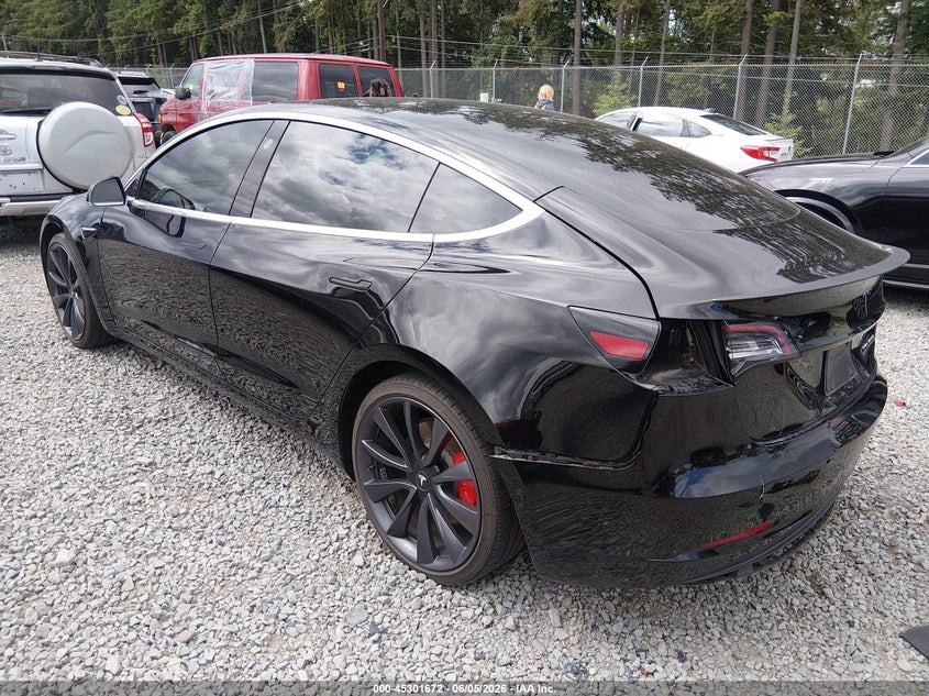 Vin: 5yj3e1ec2lf741943, lot: 45799535, tesla model 3 performance dual motor all-wheel drive 20203