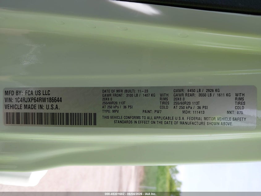 2024 Jeep Wrangler 4Xe Sahara 4Xe VIN: 1C4RJXP64RW186644 Lot: 45301682