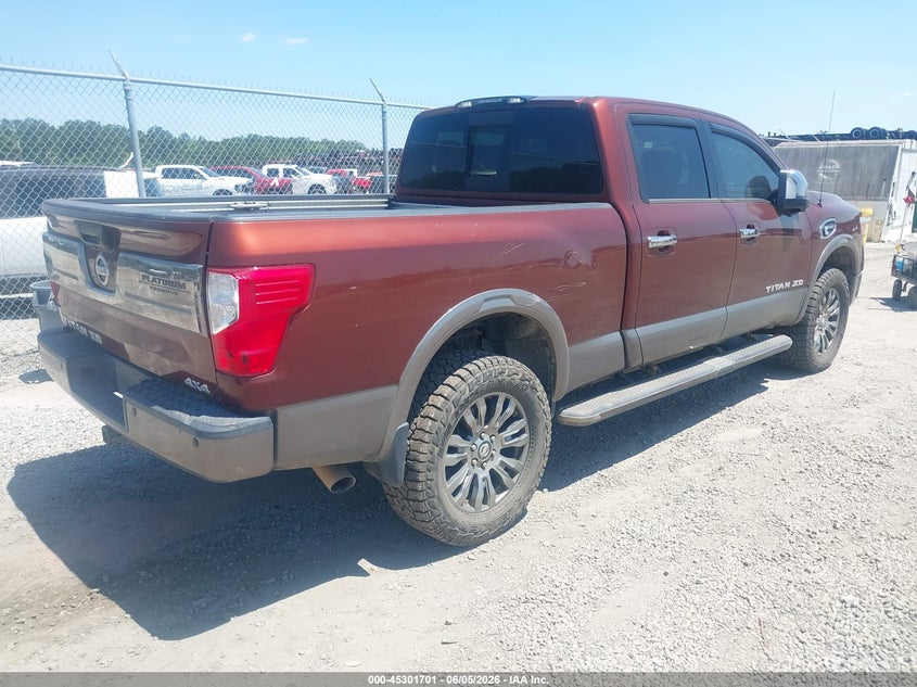Vin: 1n6ba1f47gn510264, lot: 45799563, nissan titan xd platinum reserve diesel 20164