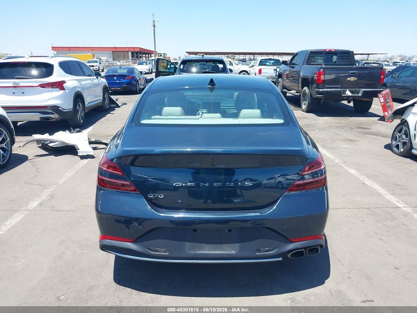 2022 Genesis G70 2.0T Rwd VIN: KMTG34TA0NU094691 Lot: 45301815