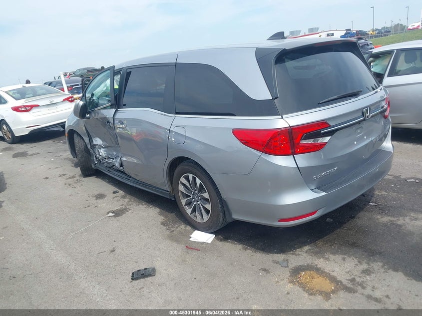 Vin: 5fnrl6h73nb041234, lot: 45799808, honda odyssey ex-l 20223