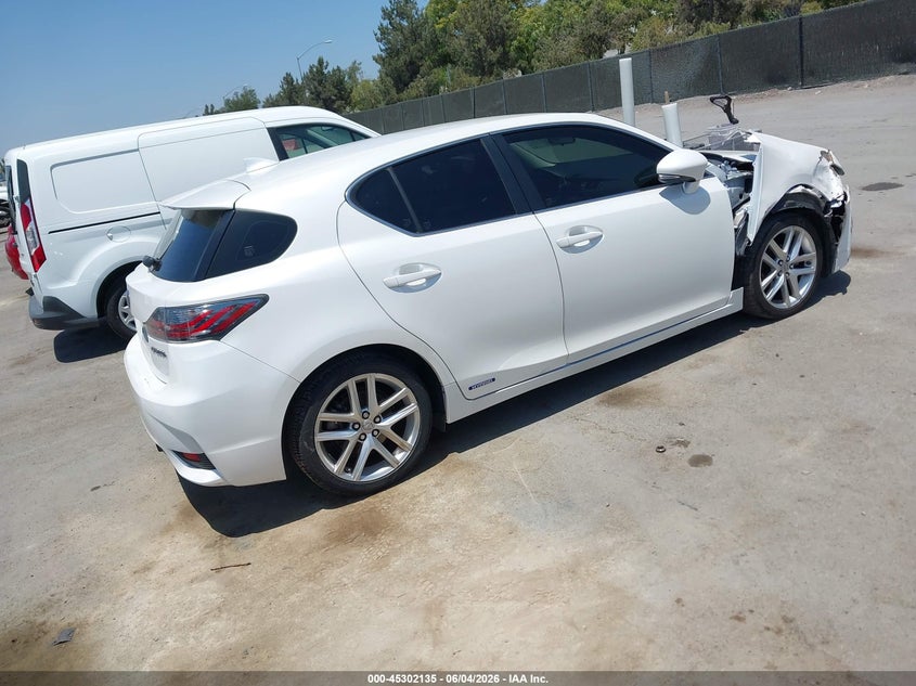 Vin: jthkd5bh0h2288064, lot: 45799998, lexus ct 200h 20174