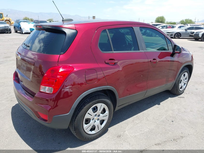 Vin: 3gncjksbxhl163801, lot: 45800000, chevrolet trax ls 20174