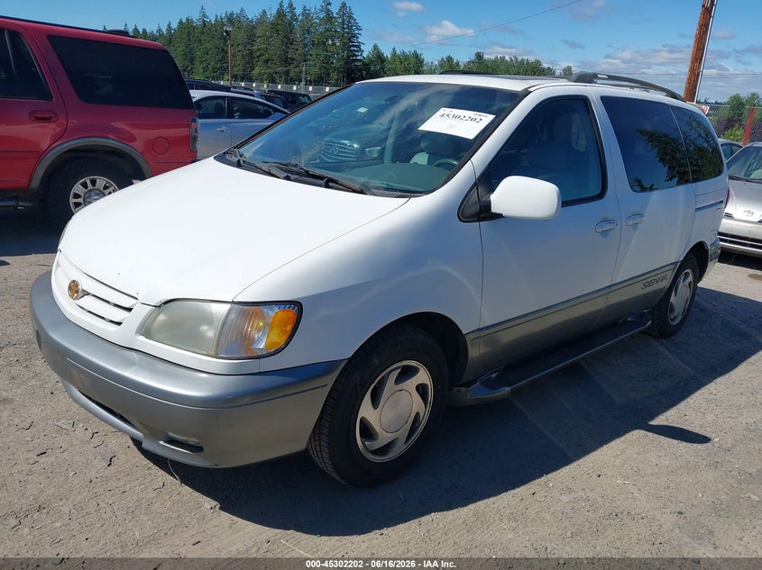 2002 TOYOTA SIENNA VAN 3.0L V-6 DOHC, VVT, 210HP