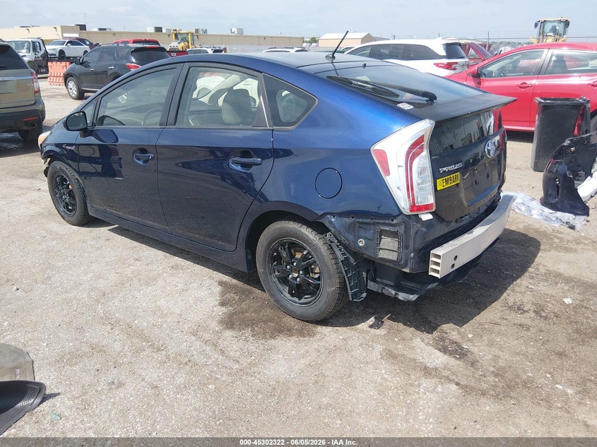 Vin: jtdkn3du3f0485347, lot: 45800185, toyota prius two 20153