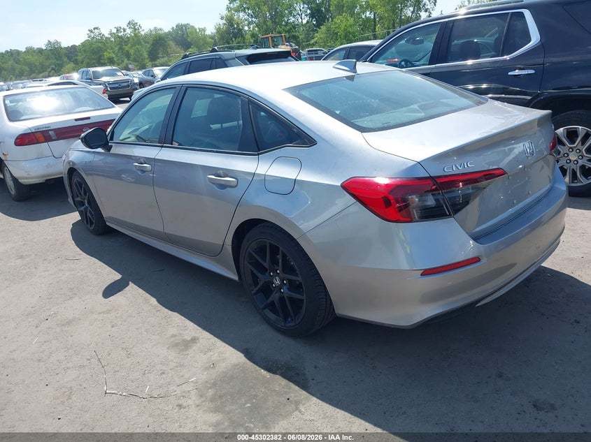 Vin: 2hgfe2f55rh581449, lot: 45800245, honda civic sport 20243